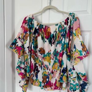 Colorful Abstract Women's Top Xxl